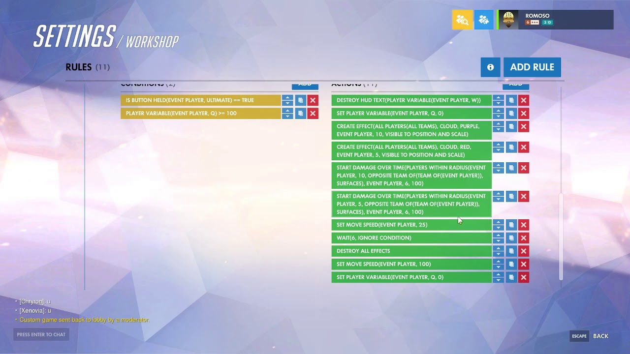 Overwatch Workshop: Custom Ultimate
