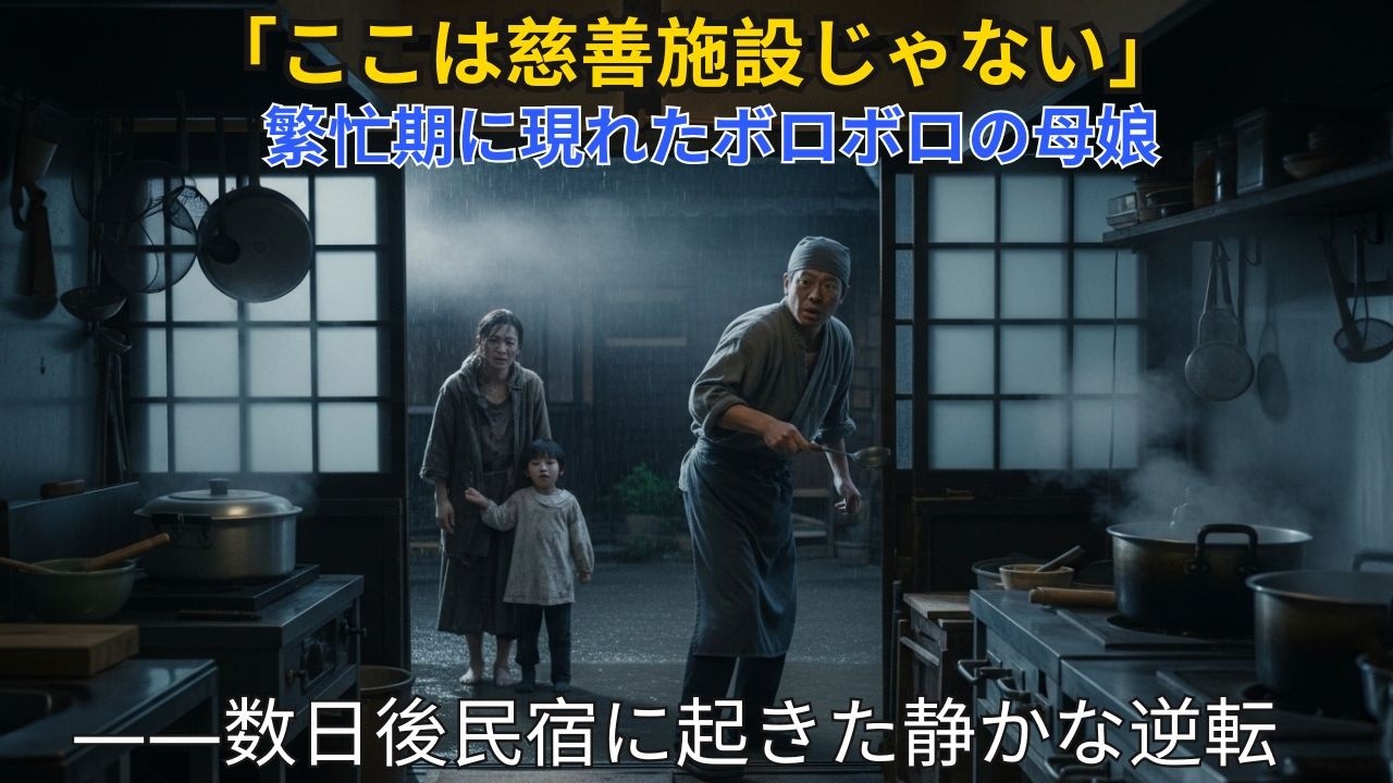 繁忙期の民宿を訪ねてきたボロボロ母娘。「何でもするので娘に食べ物を...」賄いを条件に人手不足なので接客を手伝ってもらった結果【心温まる話】