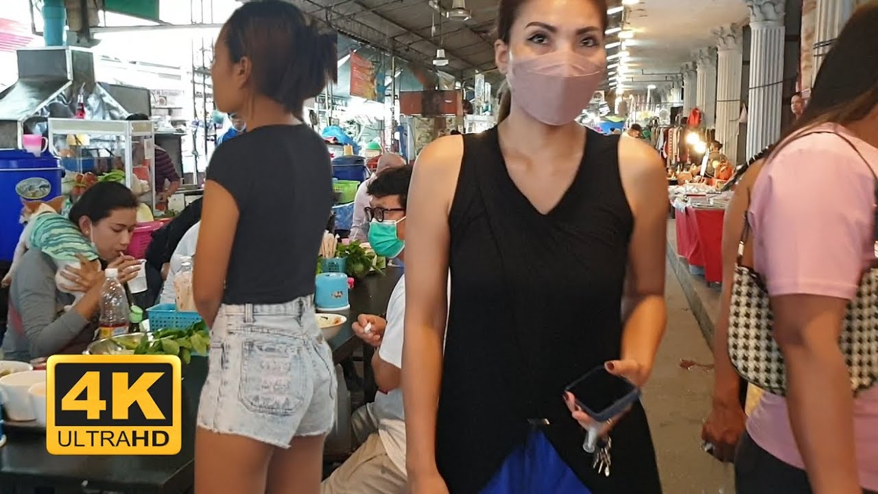 (4k) pattaya soi buakhao market tour full vidéo 2023 thailand