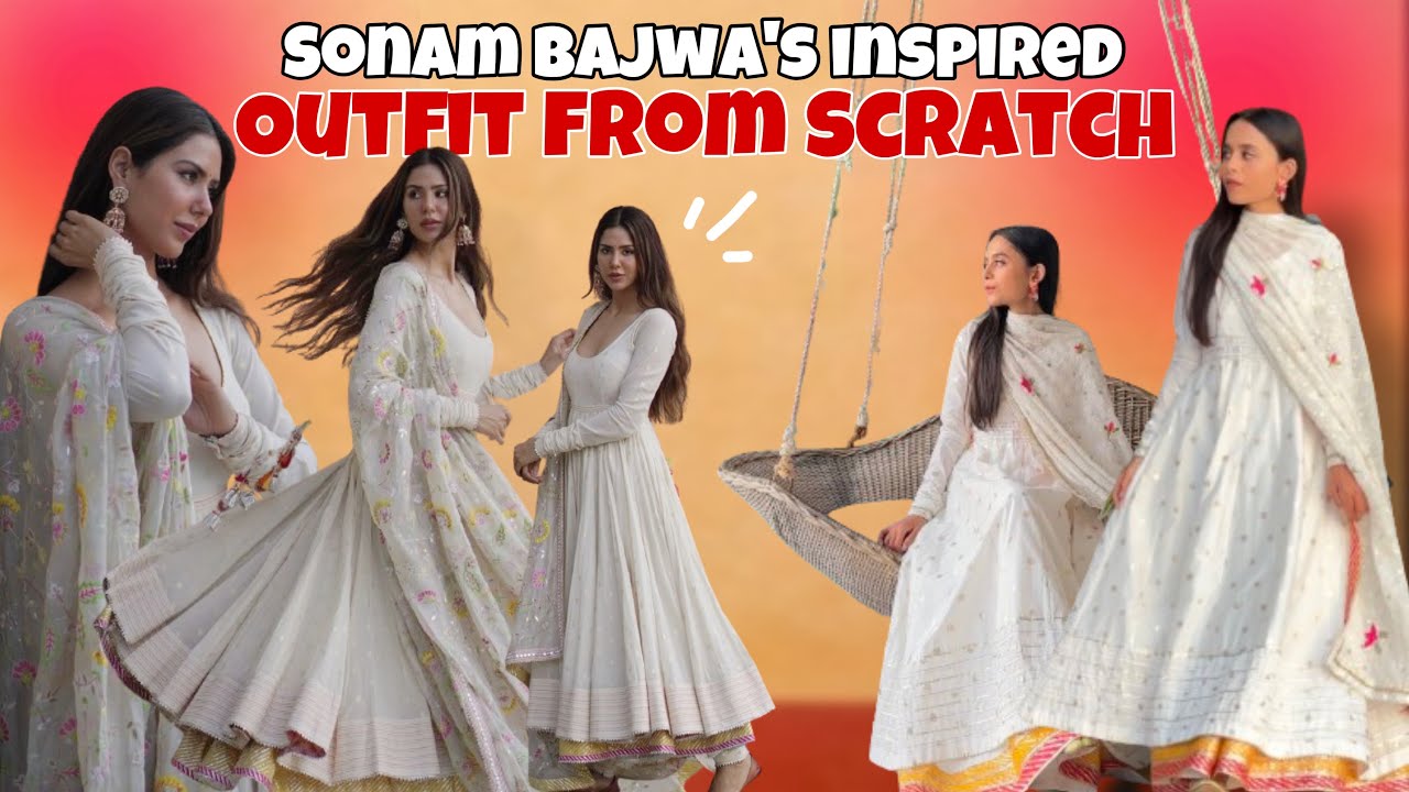 Sonam Bajwa’s Inspired Outfit from Scratch ✨| Dress Recreation | Budget Challenge