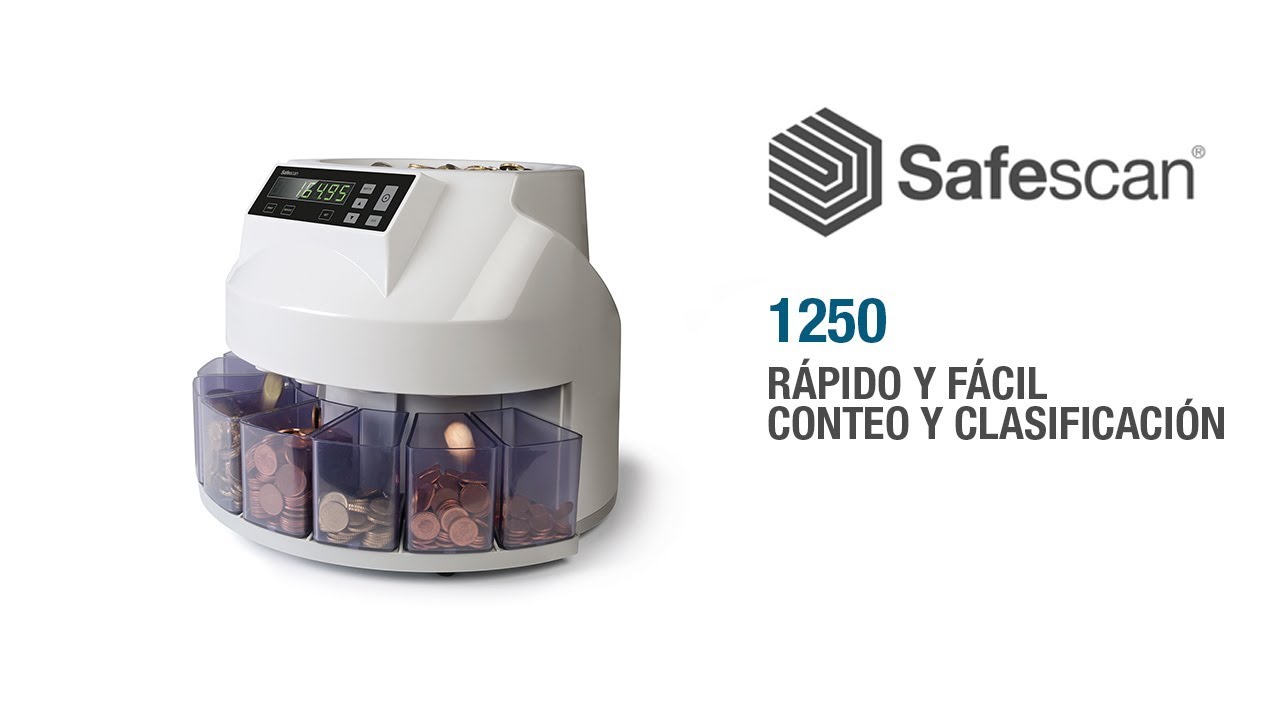 Safescan 1250 contadora y clasificadora de monedas