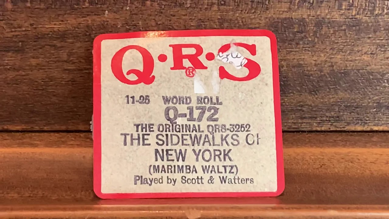The Sidewalks Of New York (The Original QRS-3252) Piano Roll