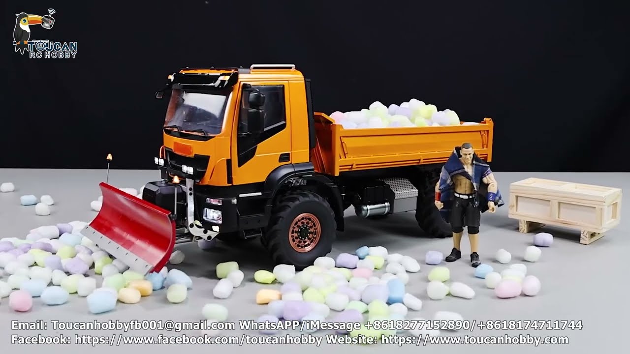 1/14 4x4 dump truck with snow shovel function display .#rchobby #rcmachines