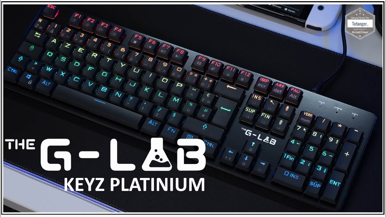 G-LAB Keyz PLATINIUM — Низкопрофильная механическая клавиатура — Игровая клавиатура с RGB-подсветкой