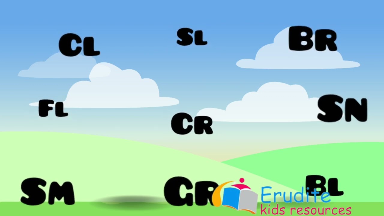 Consonant Clusters lesson with worksheet for kids