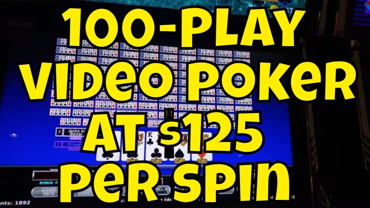100-Play Video Poker for $125 a spin at Cosmopolitian Las Vegas!