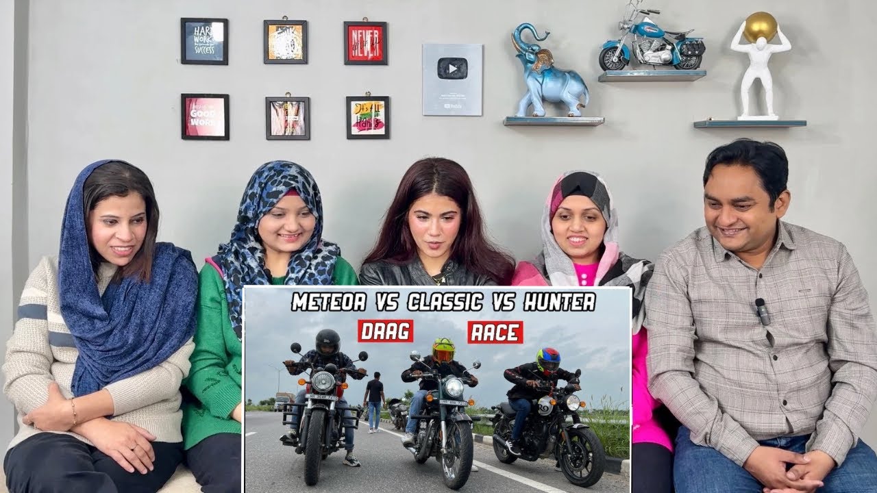 Hunter 350 Vs Classic 350 Vs Meteor 350 Drag Race 🏁: Top End | Royal Enfield Hunter 350 | Reactology