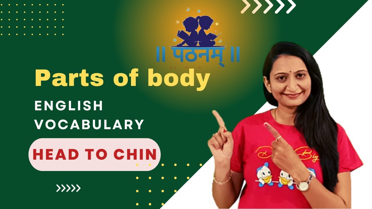 English Vocabulary | Parts of Body | Head to Chin | Human Body parts Names | શરીરનાં અવયવોનાં નામ