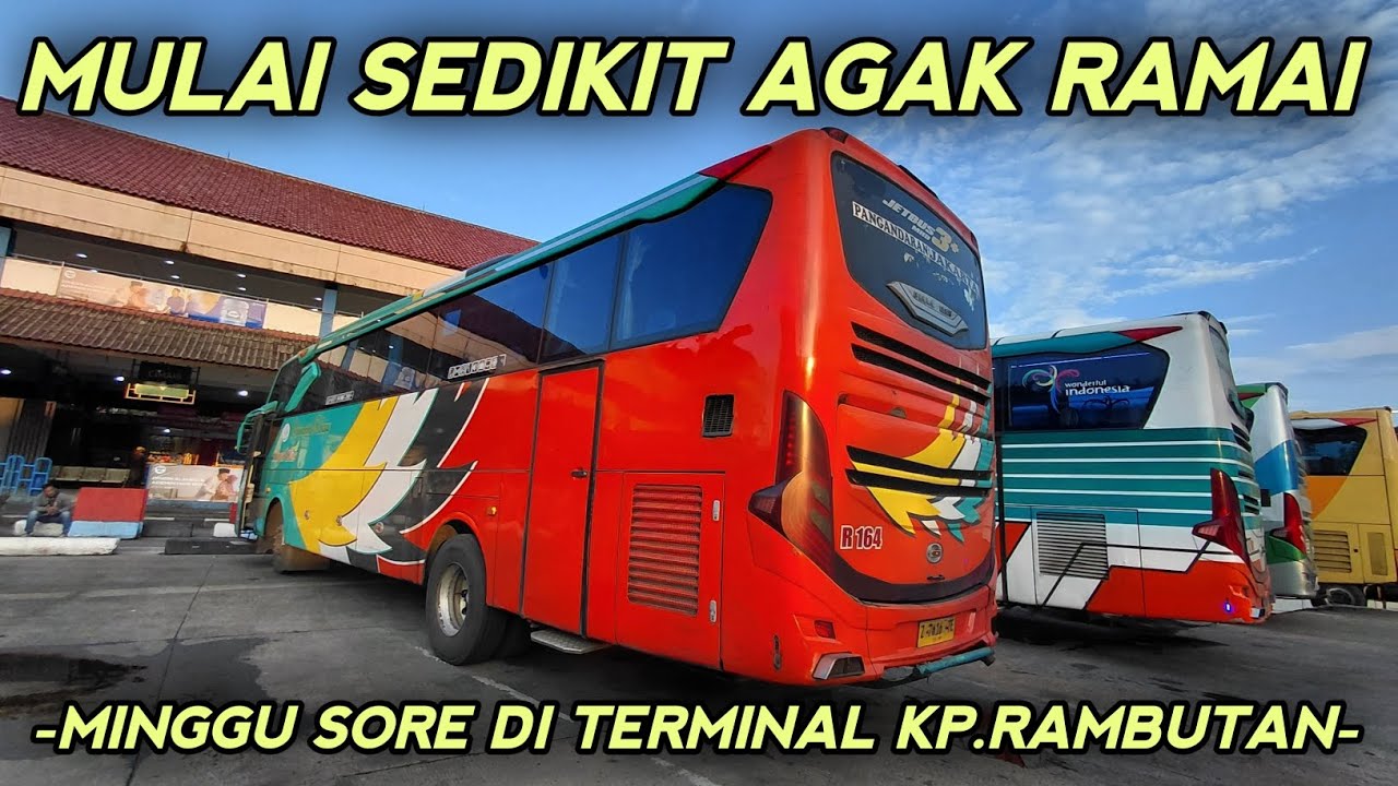 Penumpang mulai agak ramai ● pantauan Minggu sore terminal kp.rambutan