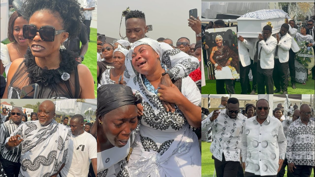 Empress Gifty weeps uncontrollably @ her mum’s Star studded funeral with big politicians & stars