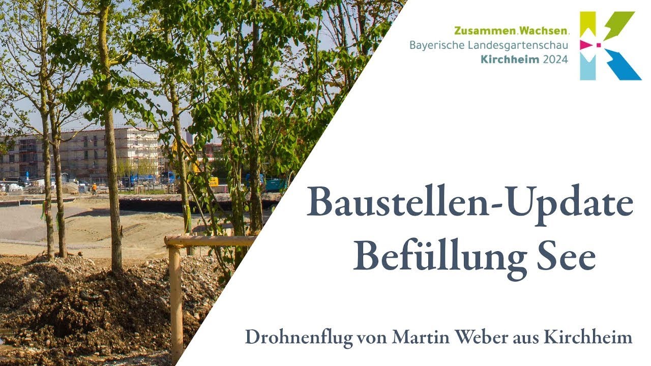 Baustellen Update Befüllung See Juni 2023  - Drohnenflug von Martin Weber aus Kirchheim