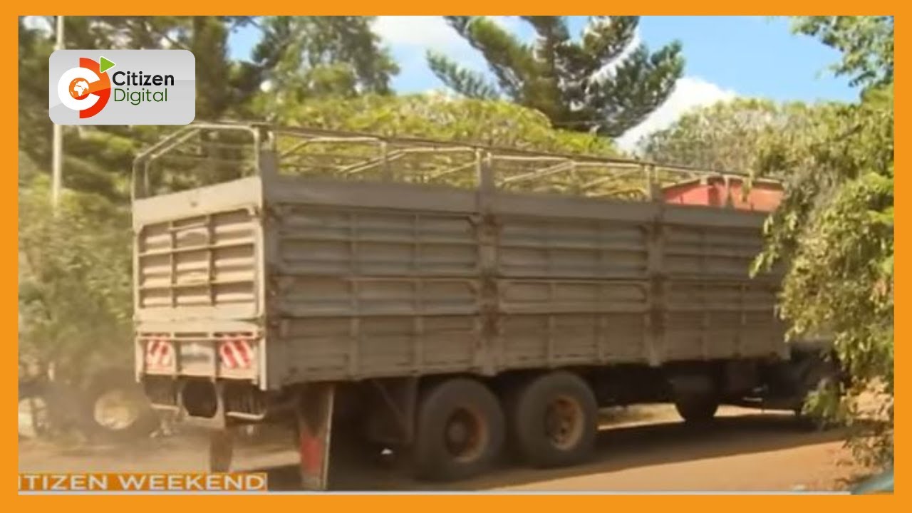 KENHA officials and police impound overloaded sand trucks on Thika-Garissa Highway
