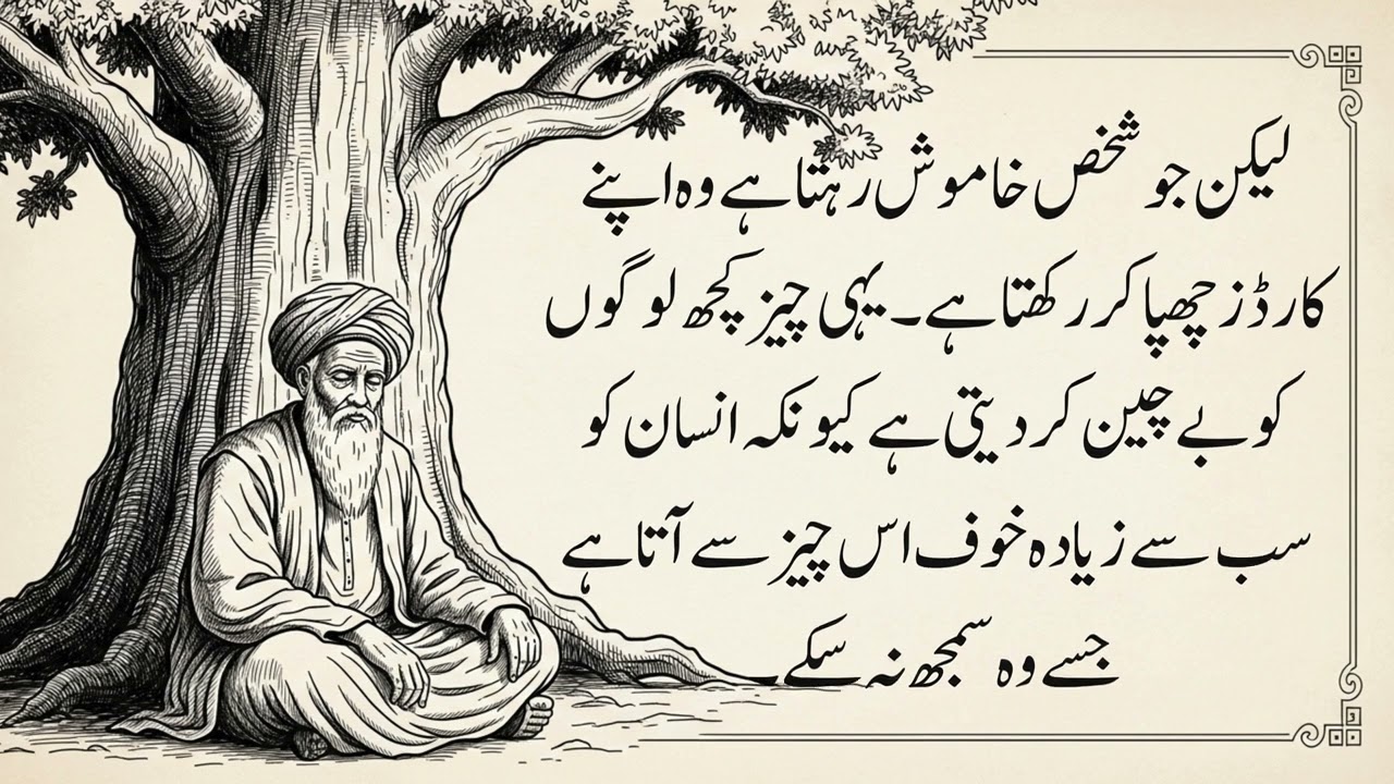 “Duniya mein do tarah ke log hotay hain. Ek woh jo har waqt boltay rehtay hain,
