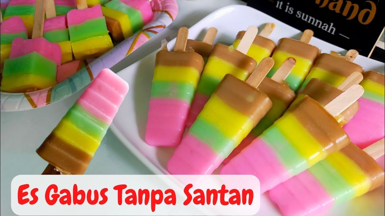 Cara buat ES GABUS tanpa santan||  es gabus pelangi || es gabus hunkwe