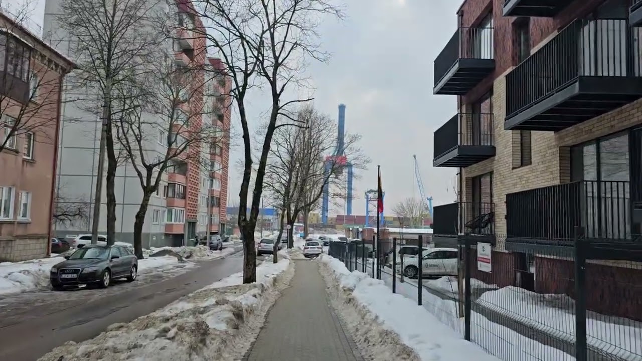 🇱🇹 Minijos,Sulupės, Žalgirio gatvės, Klaipėda +5°C 17:10 2026 m. vasario 27 d. #klaipėda #riportas