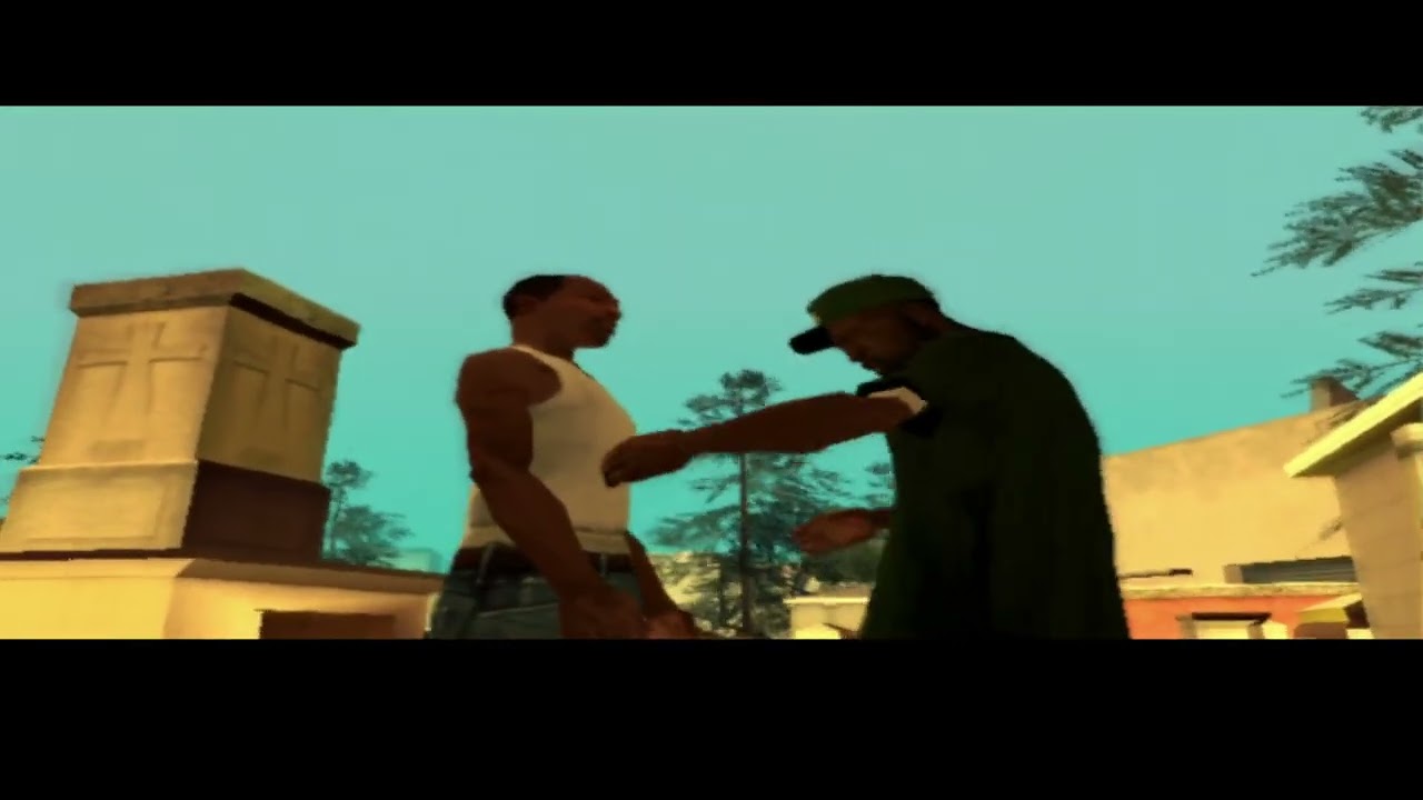 Riding on a bike in GTA: San andreas [PS2]