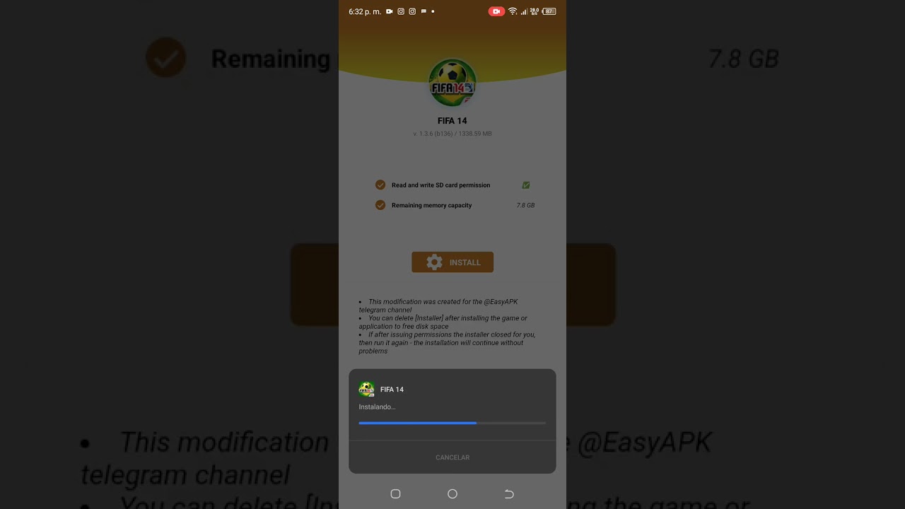 Nuevo tutorial de instalación del FIFA 14 Android link en los comentarios 