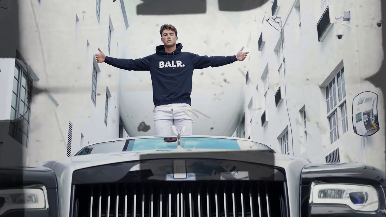 BALR. Miami - Brand Hoodie Navy