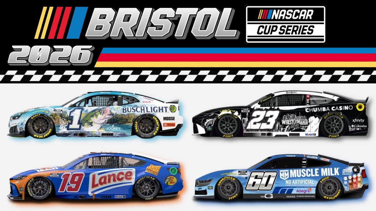 2026 NASCAR Cup Series Paint Scheme Preview for Bristol 