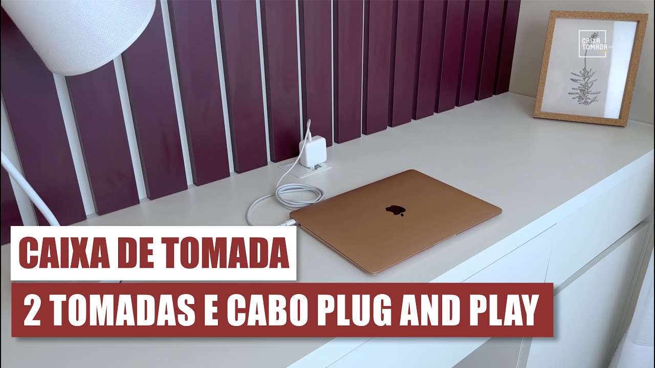 Caixa de Tomada com 2 Tomadas 10A e Cabo Plug and Play