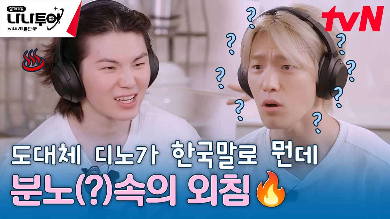 [고요속의 외침🔇] 디노를 한국어로 해봐!!! (답답) ▶︎ 디노? = 디노🦖 #우지 #디노 #나나투어with세븐틴 EP.3 | tvN 240119 방송