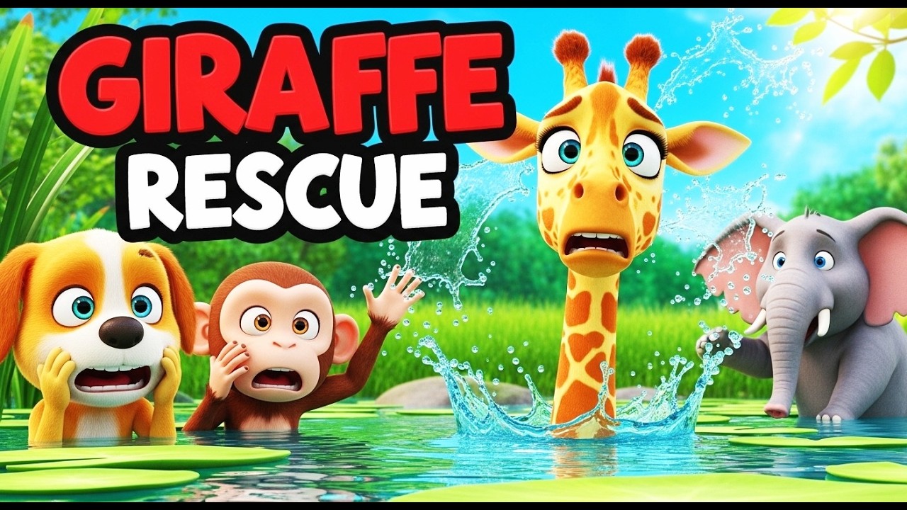 तालाब में फँसा जिराफ़ 🦒 | Hindi Kids Cartoon Story | Toon Family