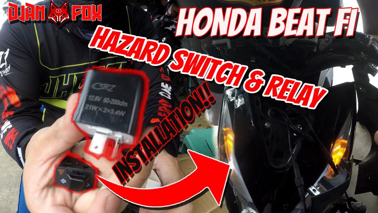 HAZARD SWITCH and RELAY INSTALLATION | HONDA BEAT FI | DJANFOX