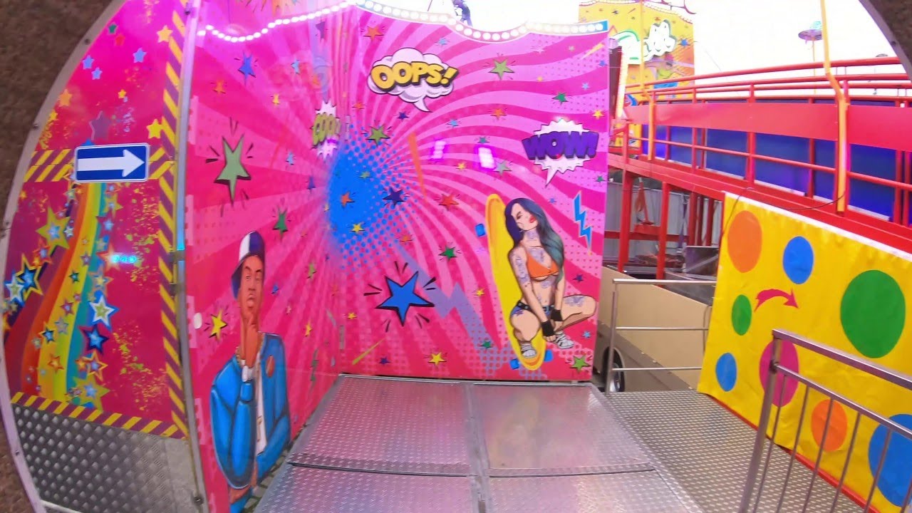 Kirmes Fahrgeschäft XXL Fun House Lach Haus Laufgeschäfte Volksfest Gäubodenfest Straubing POV 2019