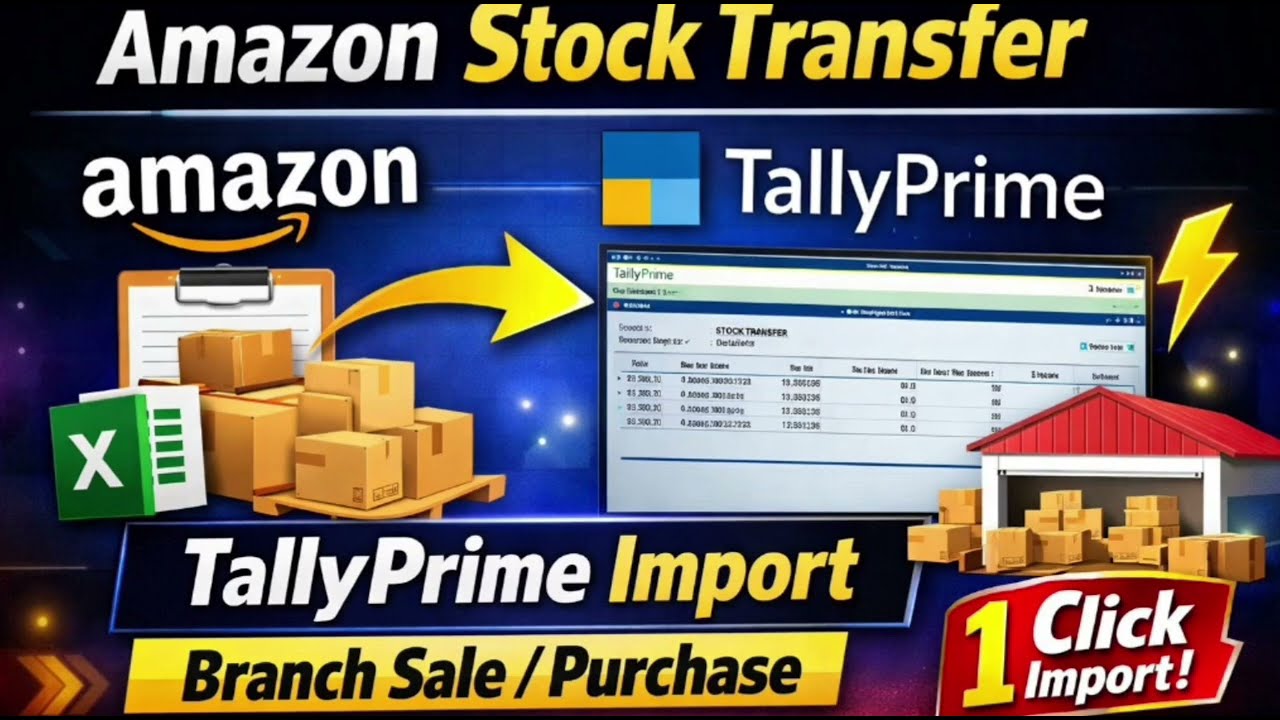How to Import Stock Transfer| Branch Sales| Branch Purchase| excel to tally| excel to Tallyprime| KJ