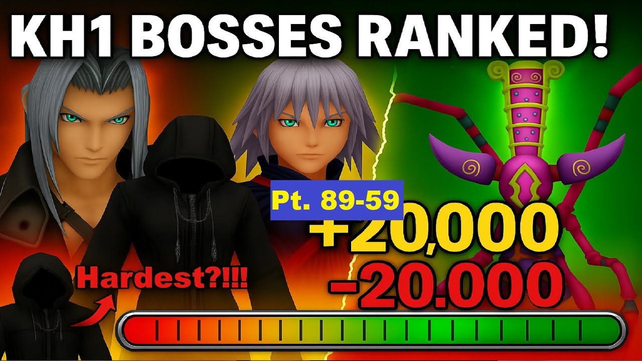 ALL 89 Kingdom Hearts 1 Bosses Ranked from EASIEST to Hardest!  Part 1: 89-59