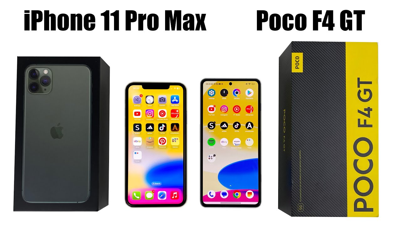 iPhone 11 PRO MAX vs POCO F4 GT SPEED TEST