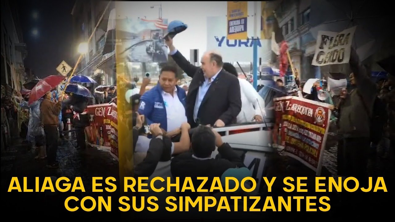 NO AGUANTA NI A LOS SUYOS | Aliaga molesto con sus propios simpatizantes tras defenderlo del rechazo