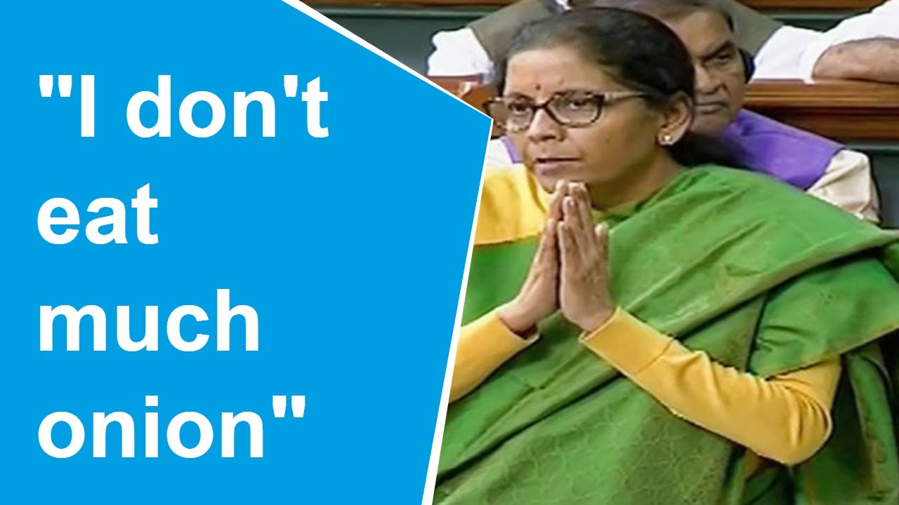 I don't eat much onion and garlic, says FM Nirmala Sitharaman