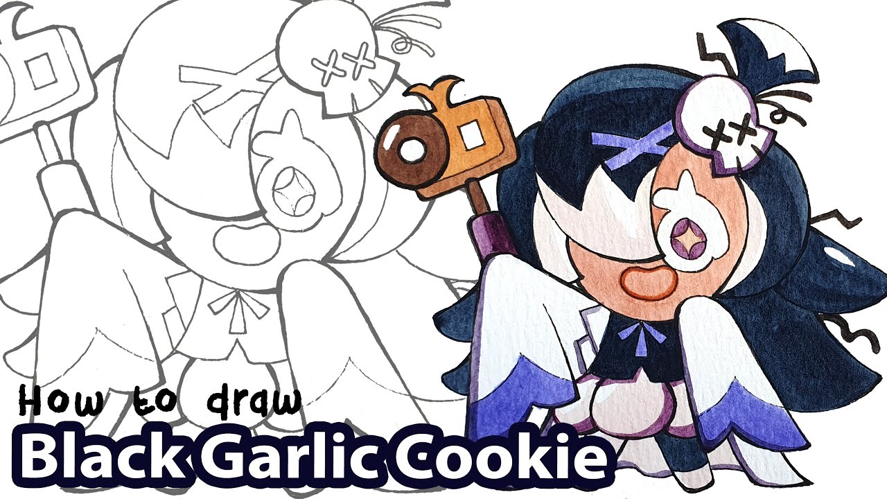 How to draw Black Garlic Cookie | OvenBreak