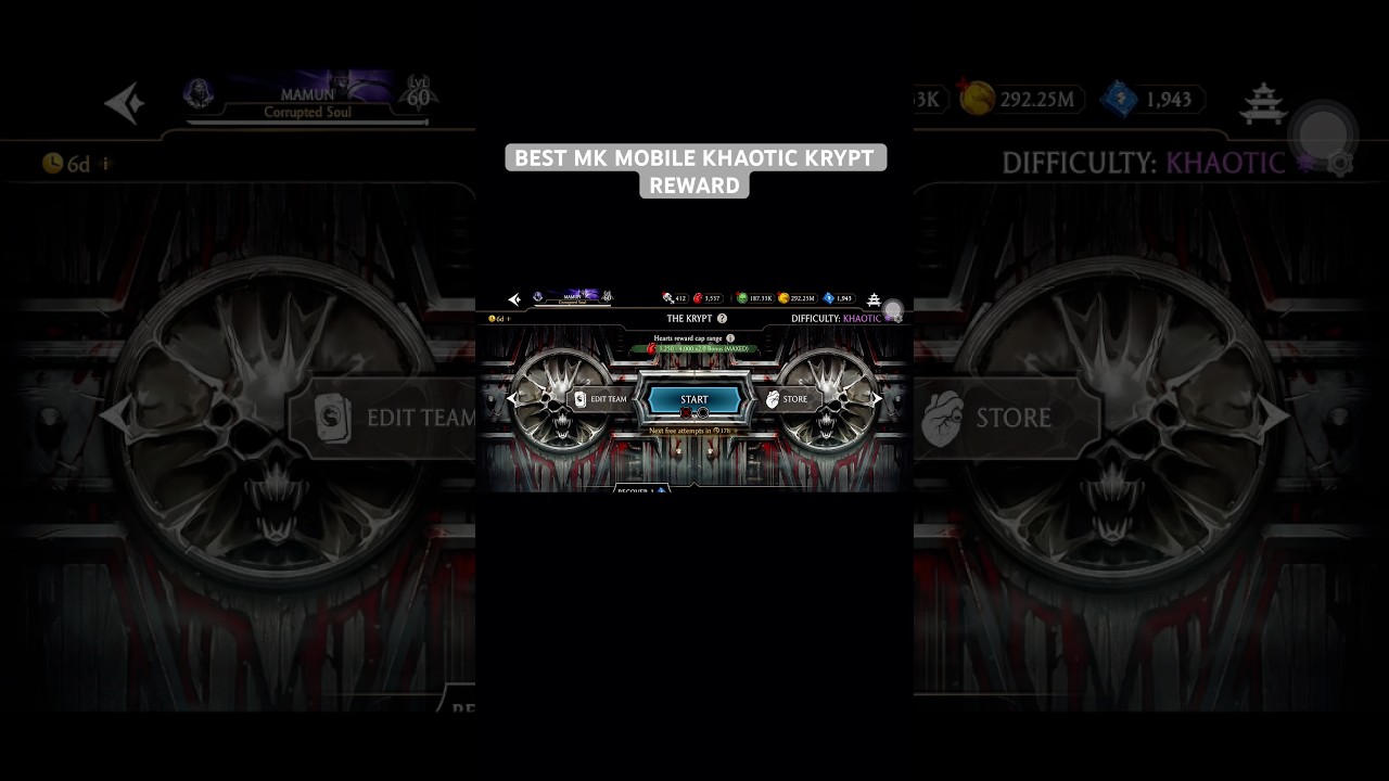 Best Mk Mobile Khaotic Krypt Reward #mkmobile #mortalkombat #mk11 #shortvideo #shorts