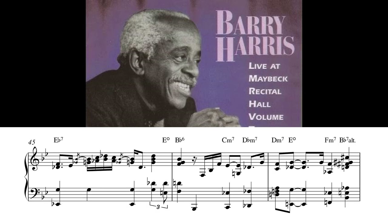 Barry Harris Plays Parker's Mood (Live at Maybeck - Transcription)