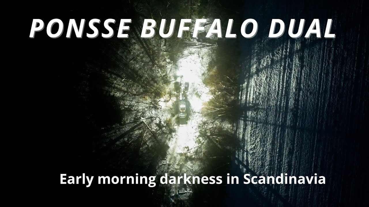 Ponsse Buffalo Dual | Early winter morning darkness in Scandinavia