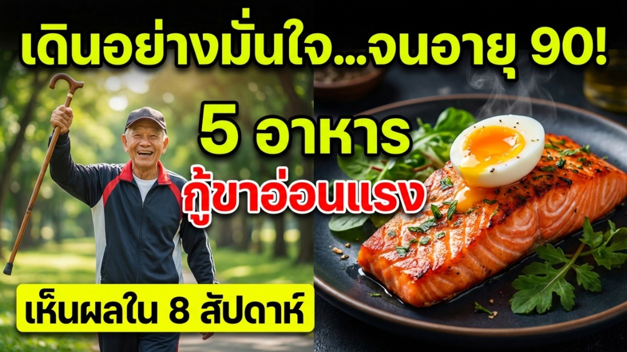 อายุเกิน 60 ปี ต้องดู! แค่กิน 5 อาหารนี้ทุกวัน ช่วยสร้างกล้ามเนื้อขาให้แข็งแรงแม้ในวัย 90 ปี!