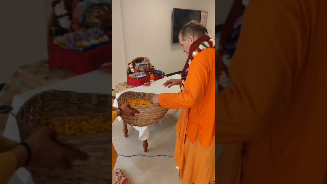 ЕС Шачинандана Свами || Поклонение холму Говардхан #krishna #festival #кришна #харекрішна