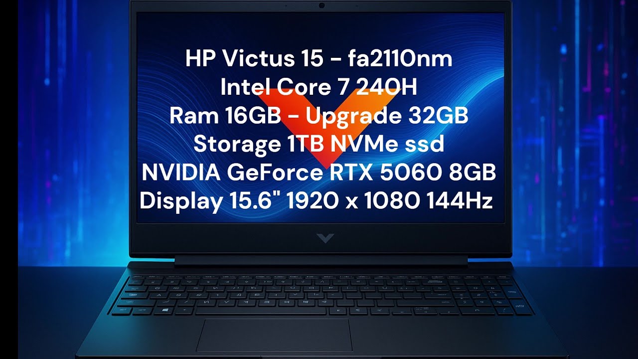 HP Victus 15 - fa2110nm - Unboxing - Disassembly - Ram Upgrade