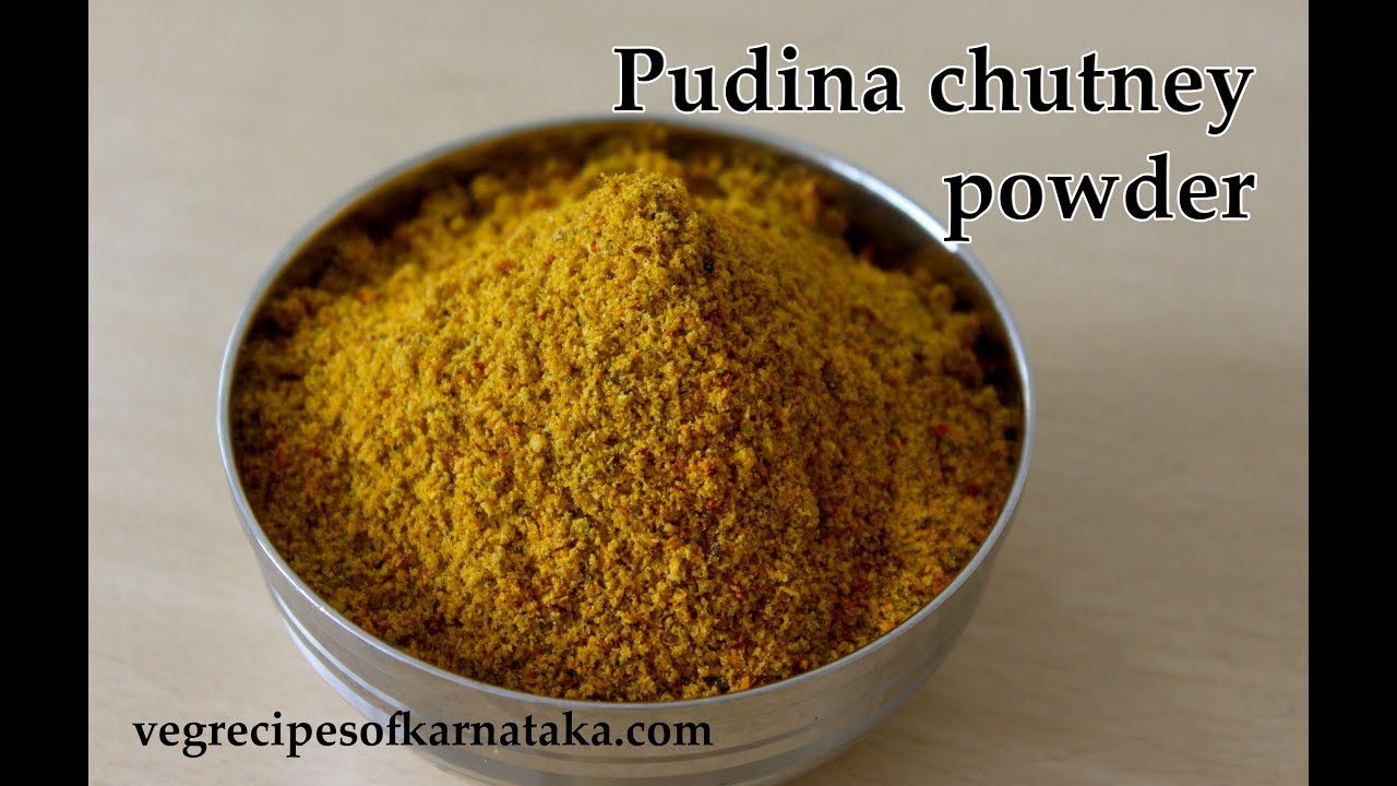 (ಘಮ ಘಮ ಪುದೀನ ಚಟ್ನಿ ಪುಡಿ) Pudina chutney pudi recipe Kannada | Pudina dry chutney powder