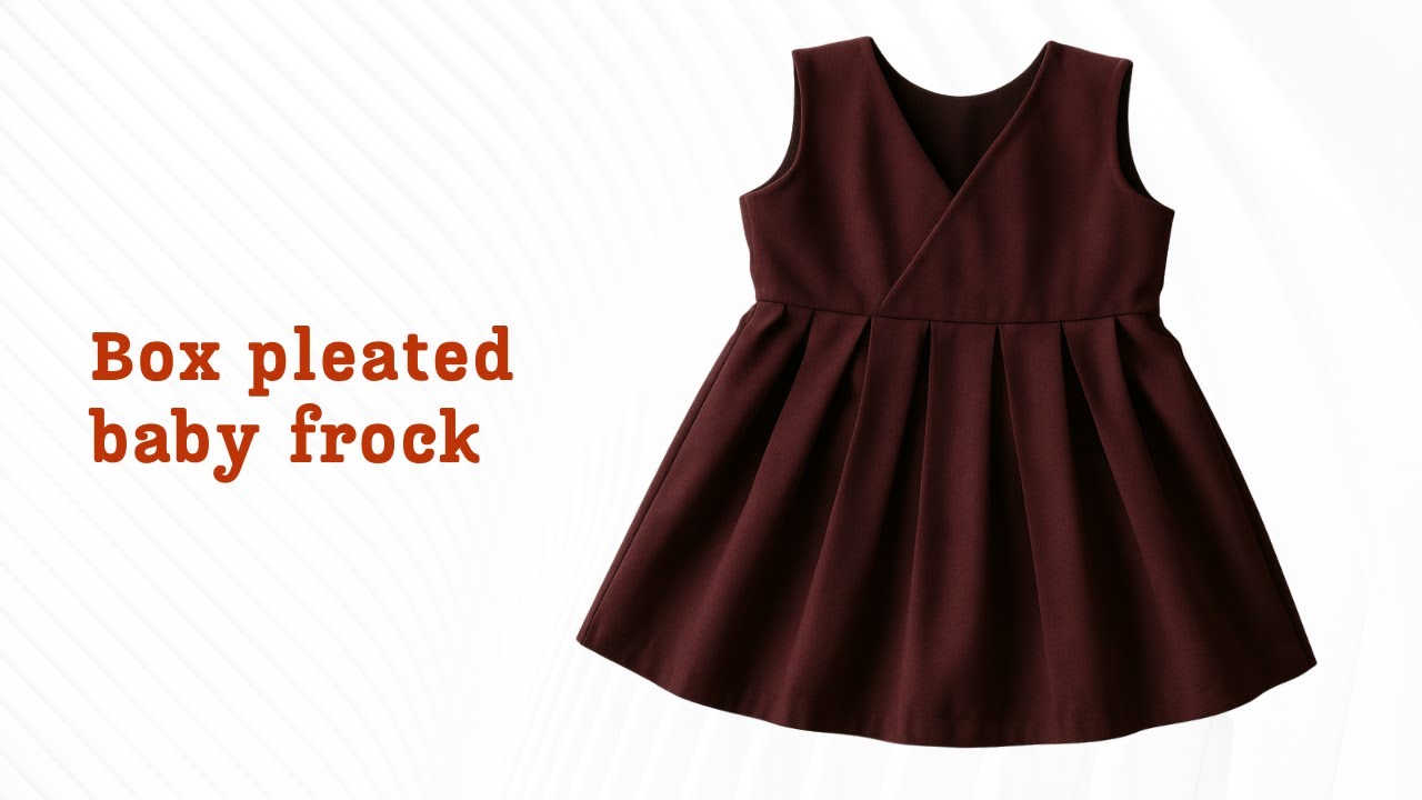 Easy way Box pleated baby frock / baby frock cutting and stitching