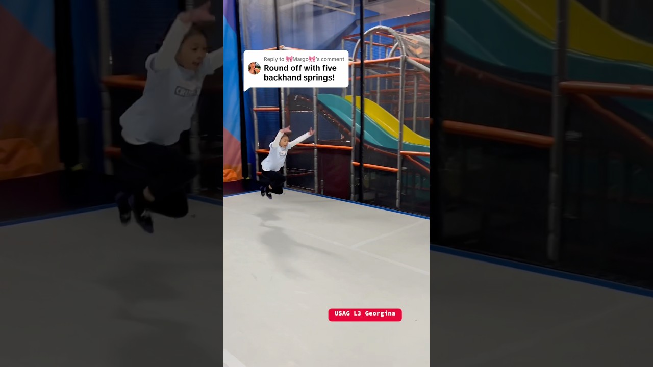 Gymnastics Back Handspring #backhandspring #backhand #gymnast #trampoline #trampolinepark