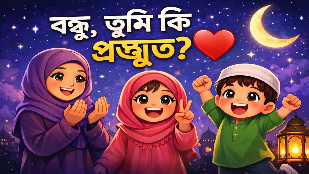 বন্ধু তুমি কি প্রস্তুত? ❤️ | আর মাত্র ..... দিন পর রমজান! 🌙 | Ramadan Preparation for Kids