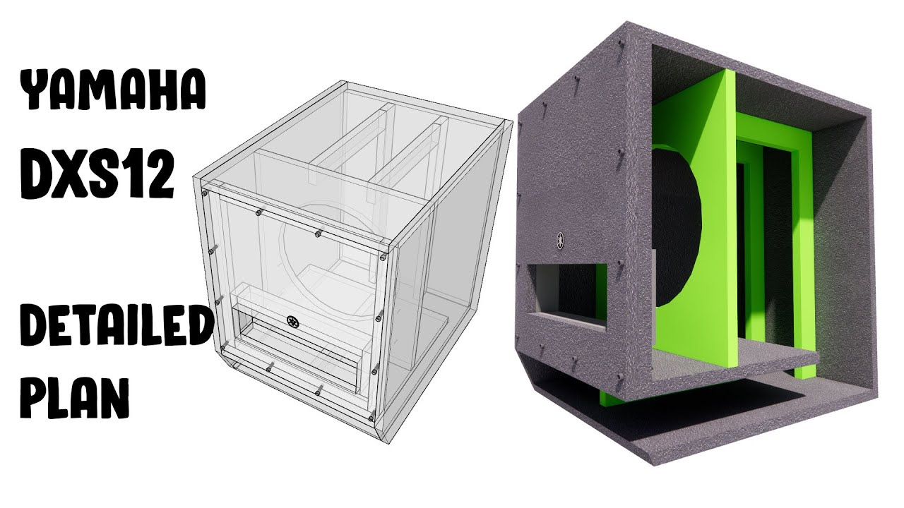 Yamaha DXS 12 Inch Plan D12 Subwoofer Box Design, 6th Order BandPass