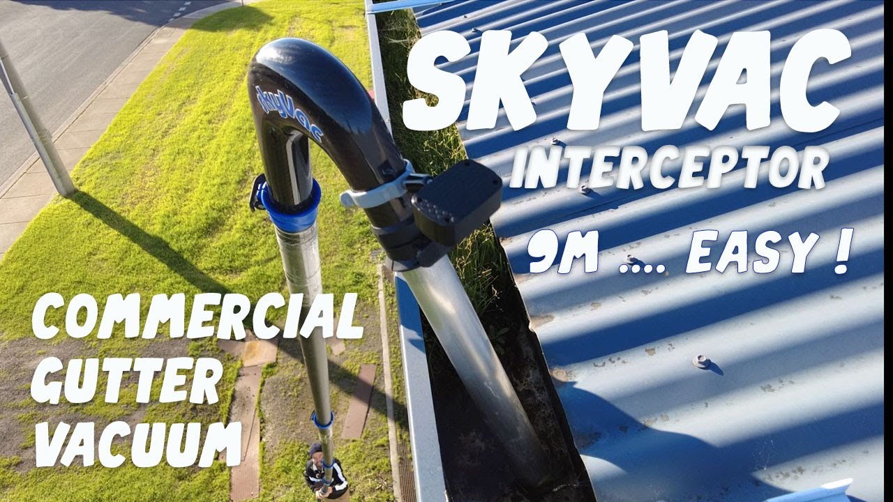 Commercial Gutter Cleaning | SkyVac Interceptor | 9 Metres...Easy ! | How to Clean Safely