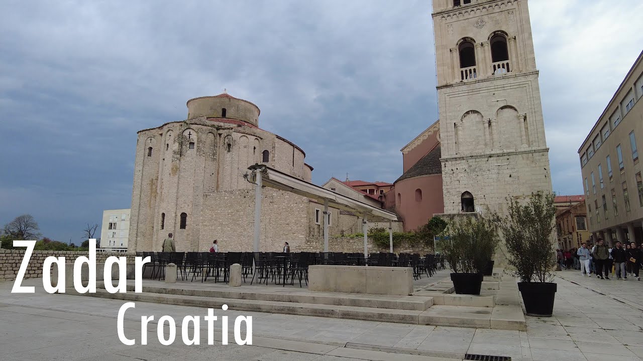 Zadar, Croatia, Europe - April 2023 - Old Town Walking Tour 4K 60fps