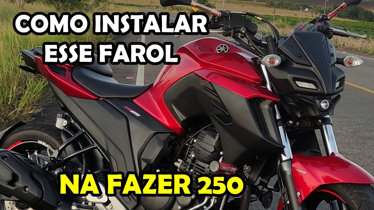 Como instalar farol modelo MT na FZ25  motosdesign