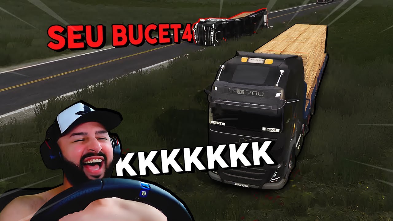 LIPINHO JOGANDO EURO TRUCK COM A GALERA DO CHAT  kkkkkkkkjjjj