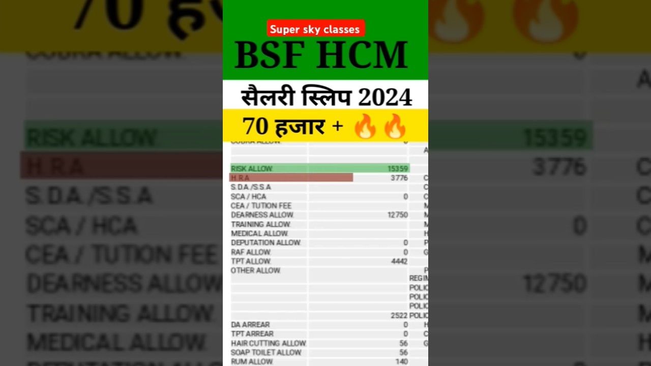 Bsf HCM salary 